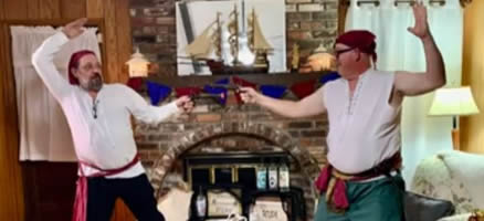 Bonnie's 'Pirates Plunder and Murder' party made use of the optional contact-free sword 'fights'