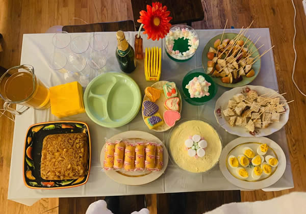 60s-style buffet