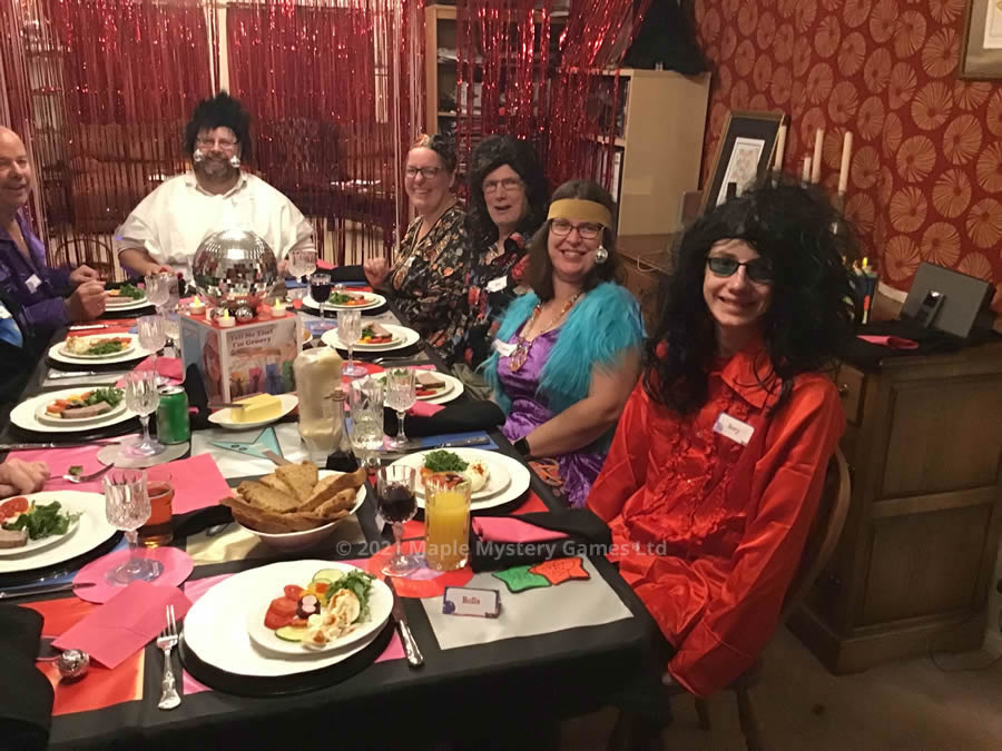 70s party -dinner table