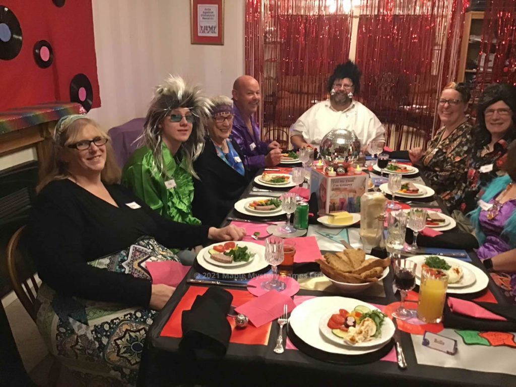 70s murder mystery party - dinner table 3