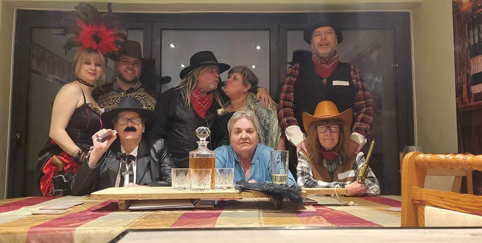 Amanda's wild west murder mystery party - group photo