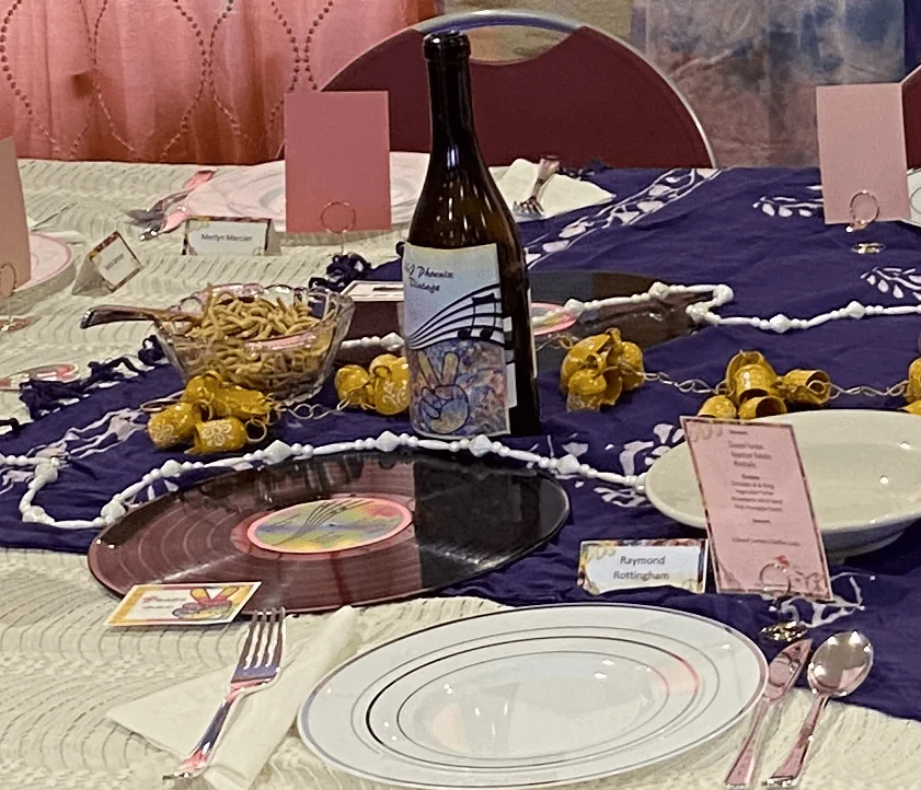 Closeup of Carol's table decor