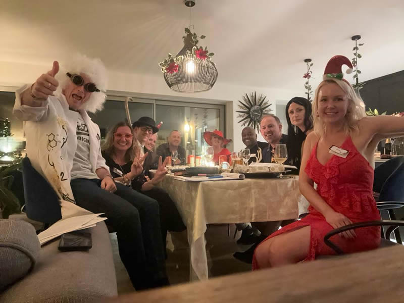 Abigail's 'Murder at the Chrsitmas Party' game was played around the dinner table