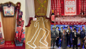 Christmas murder mystery party decorations