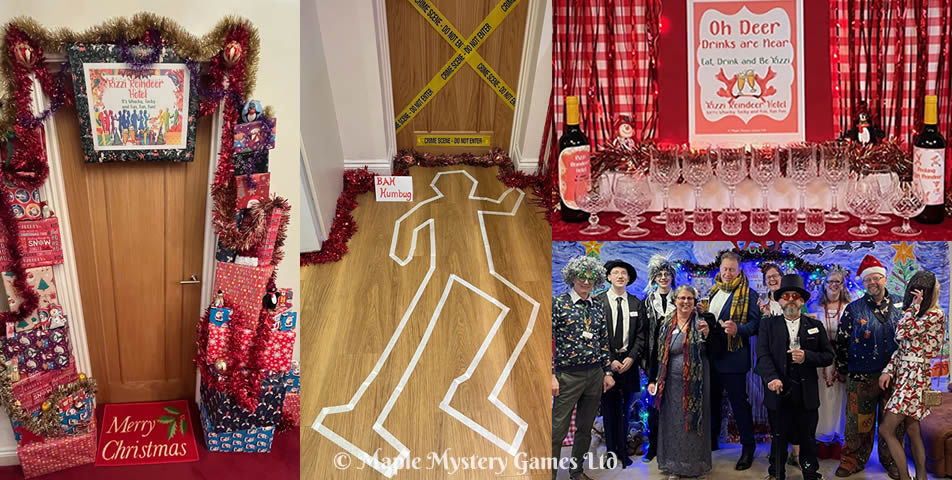 Christmas murder mystery party decorations