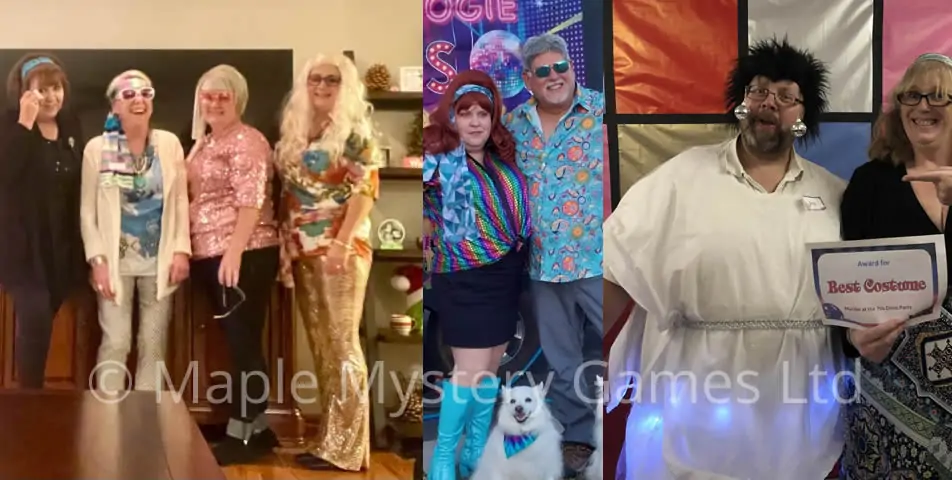 Disco costumes for customer parties and also for our test party