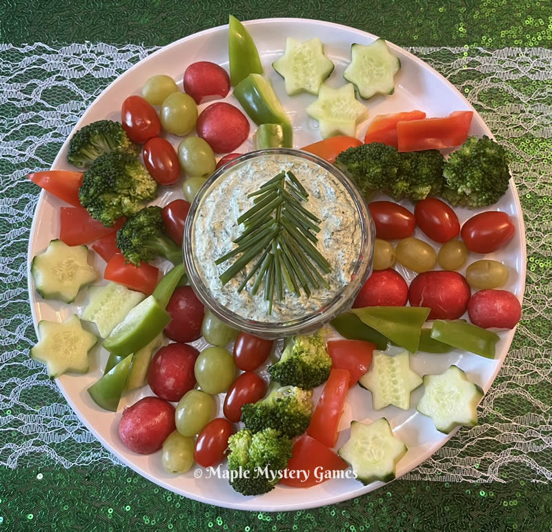 Crudities with Green Goddess dip