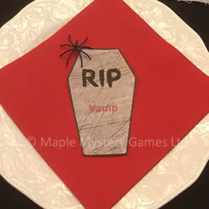 Easy coffin place setting