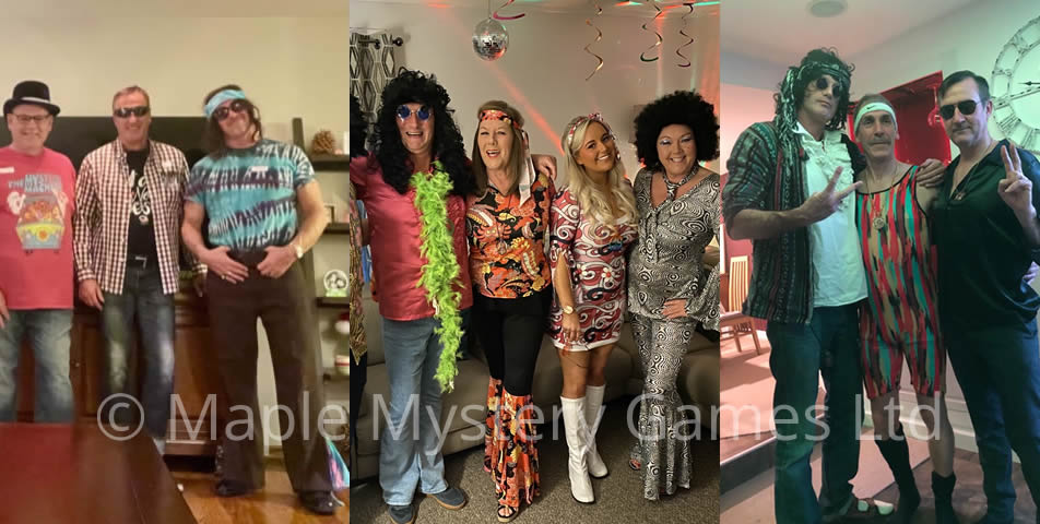70s and disco fancy dress: three customer parties