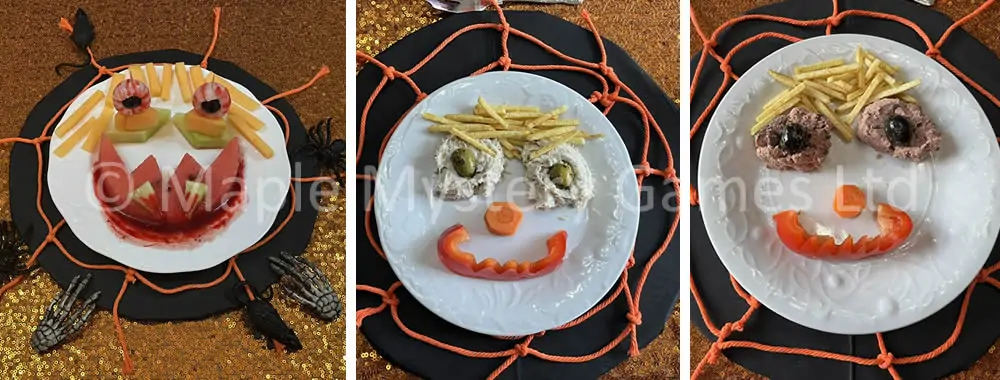 3 Halloween faces for our party