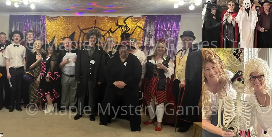 Halloween murder mystery party photos