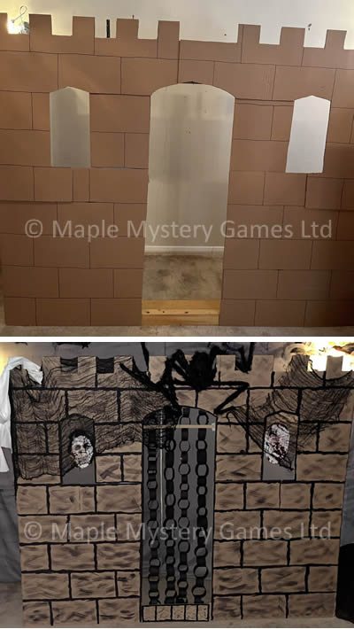 Haunted castle before and after decorations