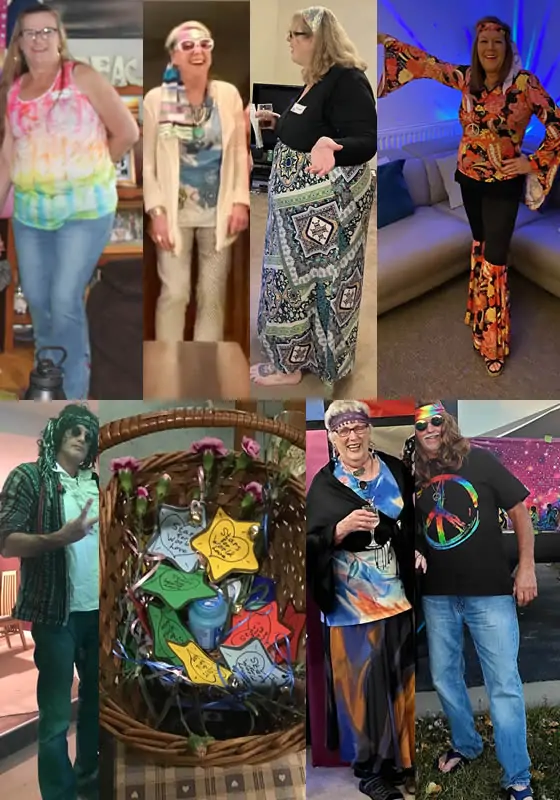 Customer hippie costumes for Storm and Summer