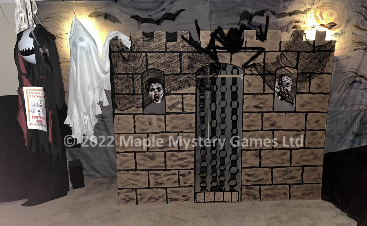 Horror Castle - made out of cardboard with a wooden frame