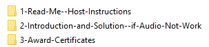 Host Instructions - zip 1 of kit