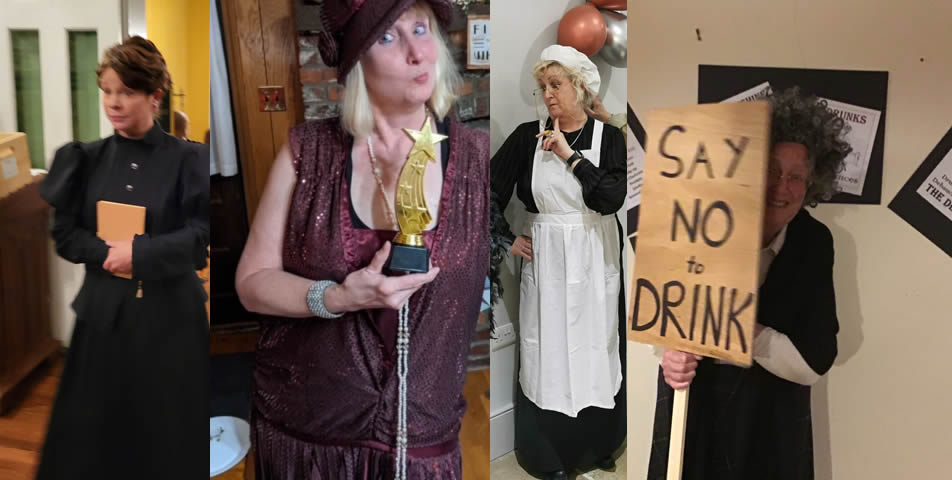 Customer costumes for Mrs Mercy Sober