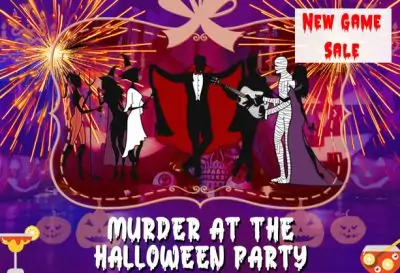 'Murder at the Halloween Party' - cover image.