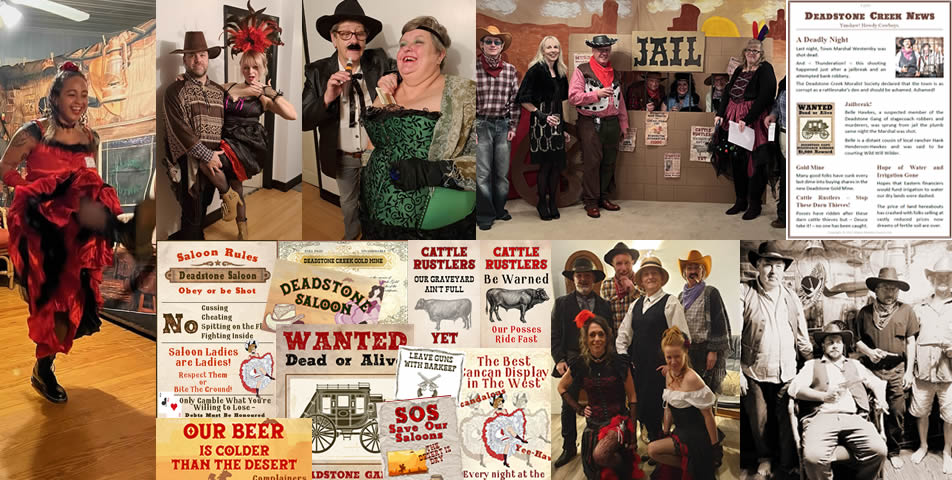 Part of our 'Murder in the Wild West' party kit as well as photos of wild west parties