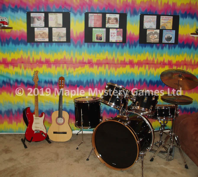 Backdrop for party and photos with a musical vibe