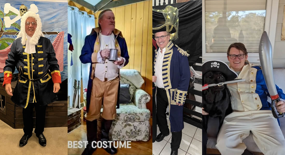 Four superb versions of a Rear Admiral costume