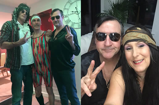 Seventies party - with glam rocker, hippie and industry executive