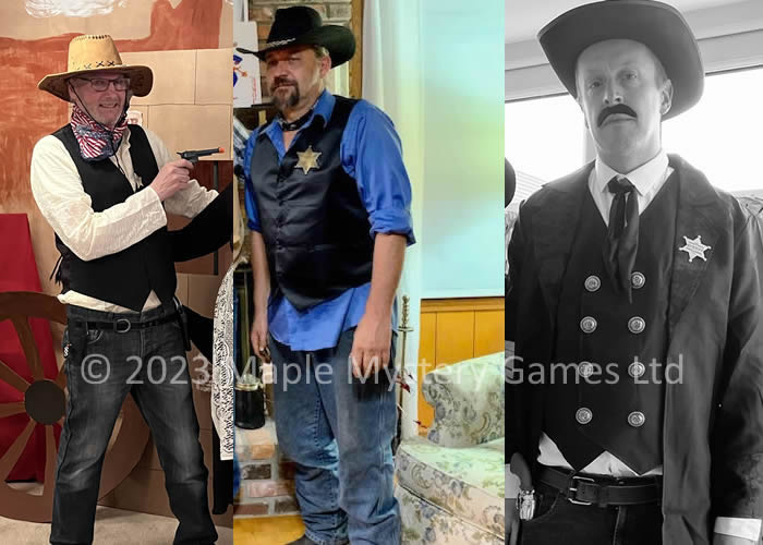 Sheriff outfits as worn by different customers