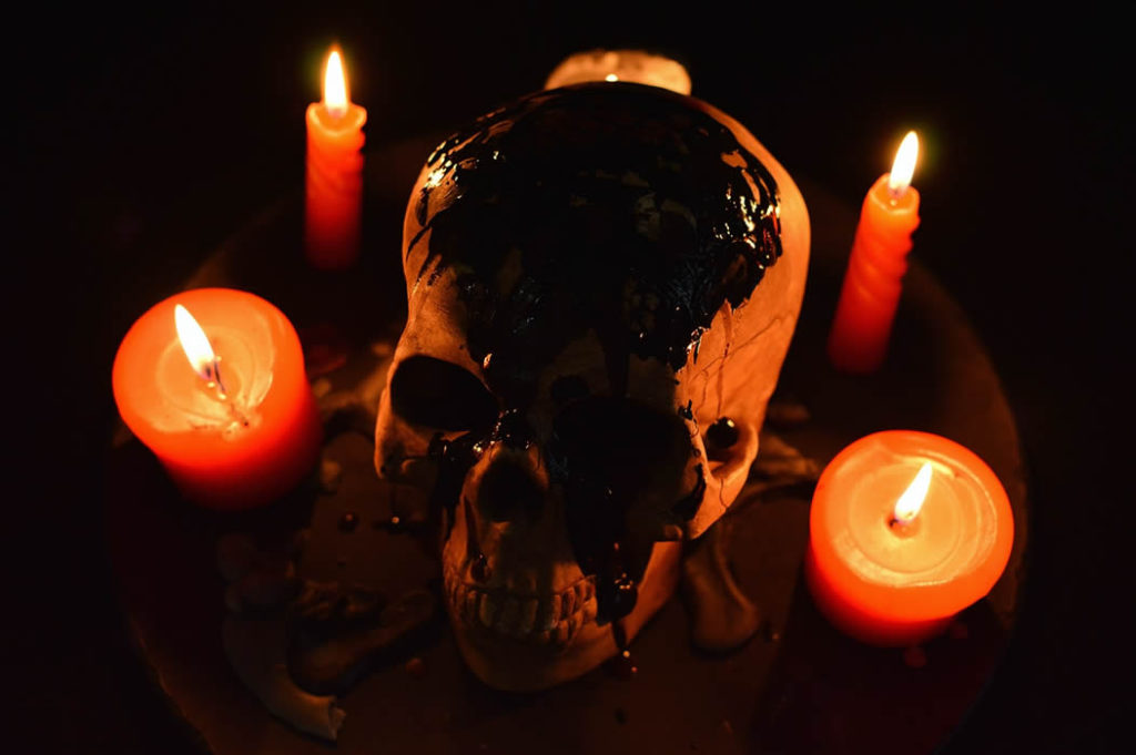 Skull and candles