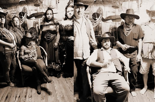 Western dinner party - group photo