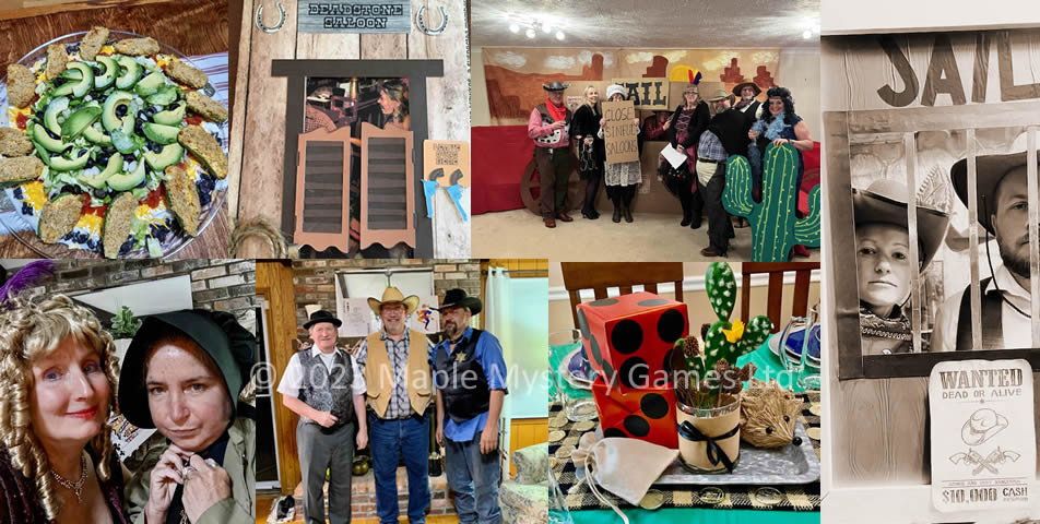 A few party photos from our Murder in the Wild West game
